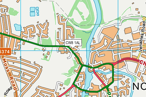 CW8 1AL map - OS VectorMap District (Ordnance Survey)