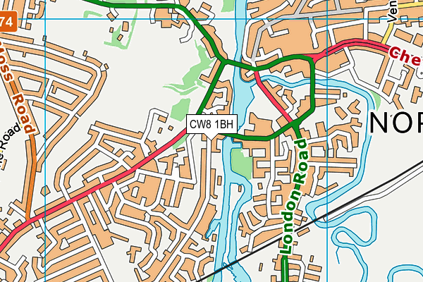 CW8 1BH map - OS VectorMap District (Ordnance Survey)