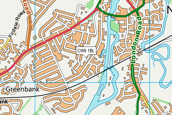 CW8 1BL map - OS VectorMap District (Ordnance Survey)