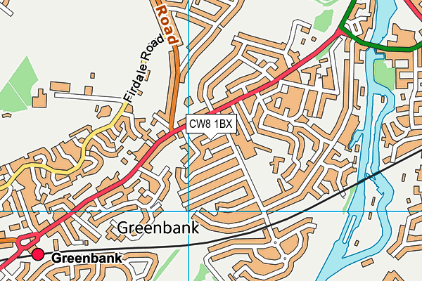 CW8 1BX map - OS VectorMap District (Ordnance Survey)