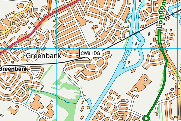 CW8 1DG map - OS VectorMap District (Ordnance Survey)