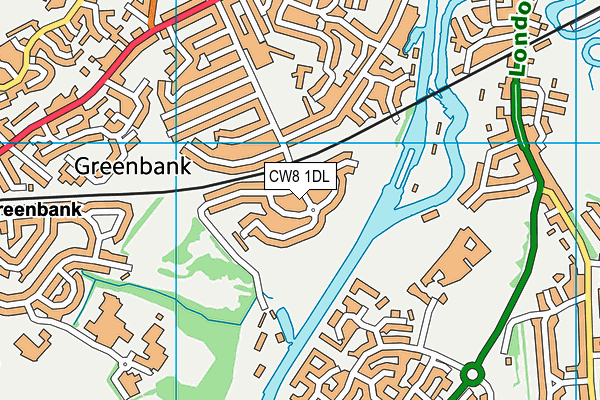 CW8 1DL map - OS VectorMap District (Ordnance Survey)