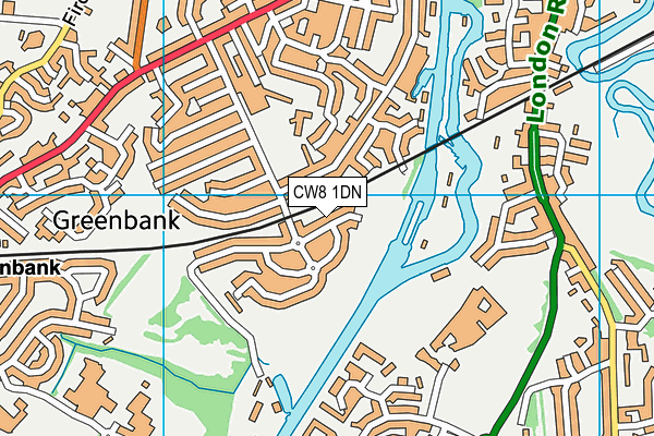 CW8 1DN map - OS VectorMap District (Ordnance Survey)