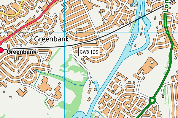 CW8 1DS map - OS VectorMap District (Ordnance Survey)