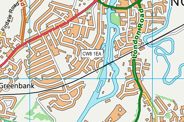 CW8 1EA map - OS VectorMap District (Ordnance Survey)
