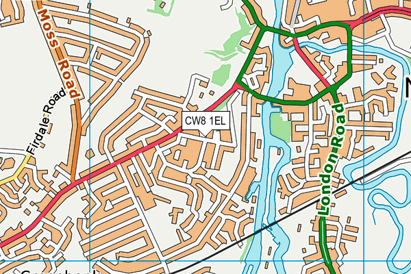 CW8 1EL map - OS VectorMap District (Ordnance Survey)