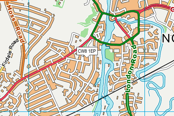 CW8 1EP map - OS VectorMap District (Ordnance Survey)