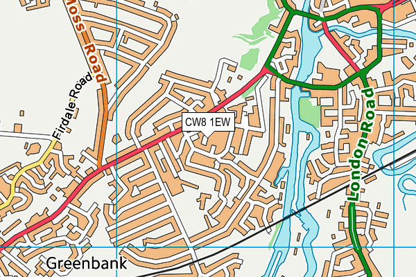 CW8 1EW map - OS VectorMap District (Ordnance Survey)