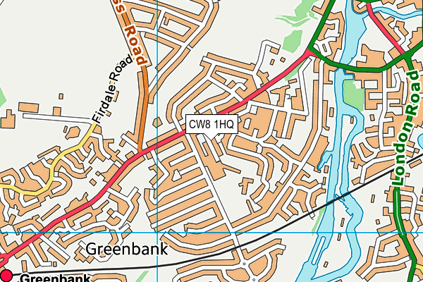 CW8 1HQ map - OS VectorMap District (Ordnance Survey)