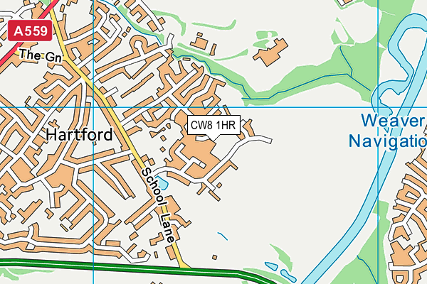 CW8 1HR map - OS VectorMap District (Ordnance Survey)