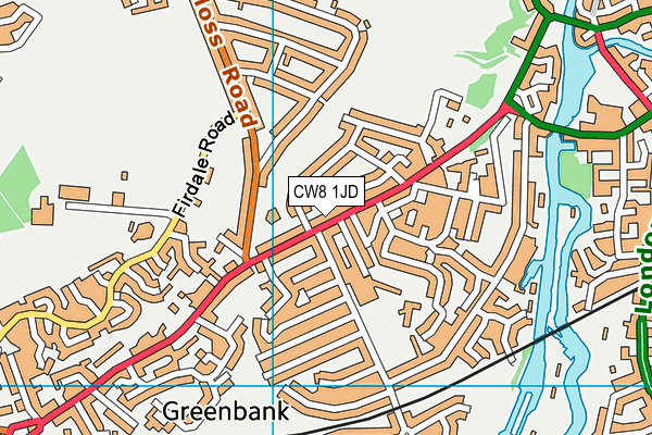 CW8 1JD map - OS VectorMap District (Ordnance Survey)