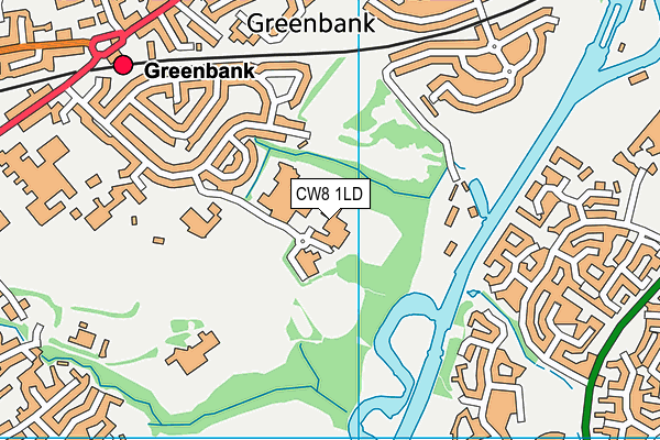 CW8 1LD map - OS VectorMap District (Ordnance Survey)