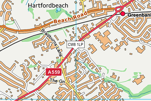 CW8 1LP map - OS VectorMap District (Ordnance Survey)