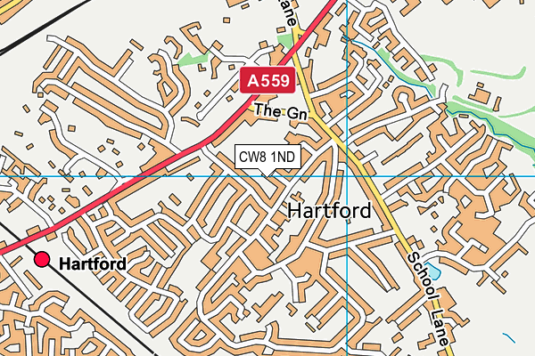 CW8 1ND map - OS VectorMap District (Ordnance Survey)