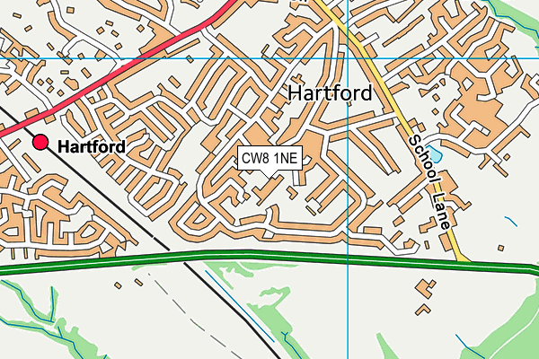 CW8 1NE map - OS VectorMap District (Ordnance Survey)