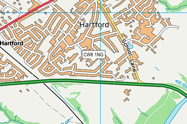 CW8 1NG map - OS VectorMap District (Ordnance Survey)