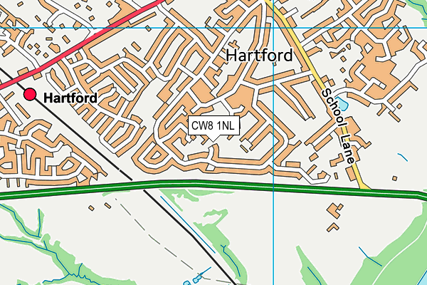 CW8 1NL map - OS VectorMap District (Ordnance Survey)