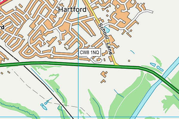 CW8 1NQ map - OS VectorMap District (Ordnance Survey)
