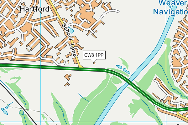 CW8 1PP map - OS VectorMap District (Ordnance Survey)