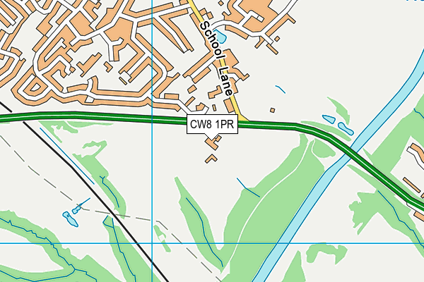 CW8 1PR map - OS VectorMap District (Ordnance Survey)