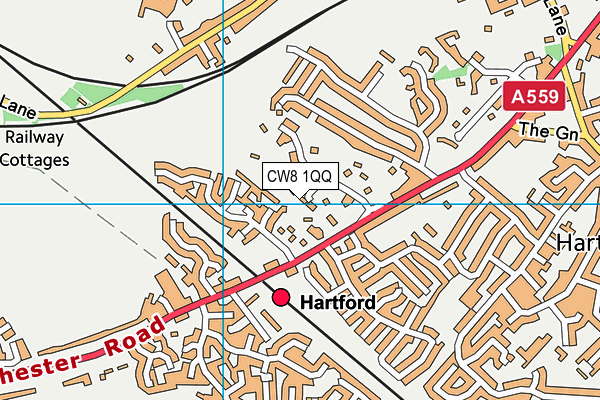 CW8 1QQ map - OS VectorMap District (Ordnance Survey)
