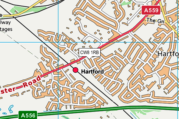 CW8 1RB map - OS VectorMap District (Ordnance Survey)