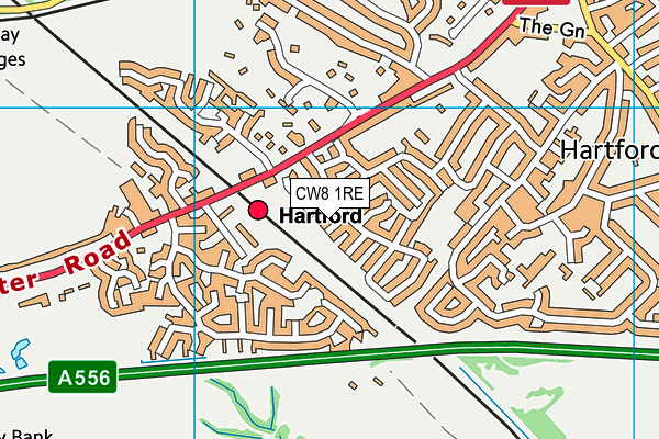 CW8 1RE map - OS VectorMap District (Ordnance Survey)