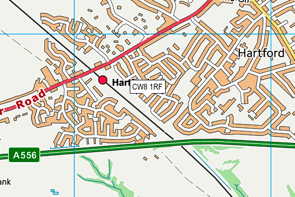 CW8 1RF map - OS VectorMap District (Ordnance Survey)