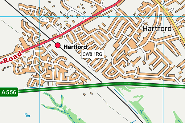 CW8 1RG map - OS VectorMap District (Ordnance Survey)