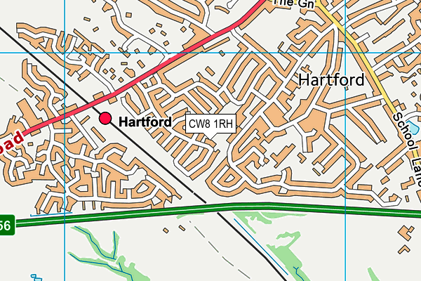 CW8 1RH map - OS VectorMap District (Ordnance Survey)