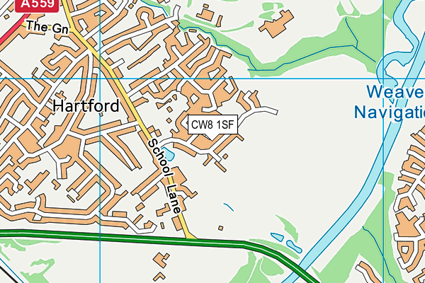 CW8 1SF map - OS VectorMap District (Ordnance Survey)