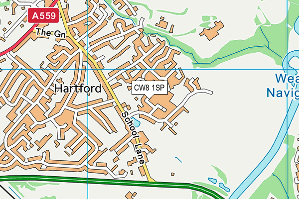 CW8 1SP map - OS VectorMap District (Ordnance Survey)