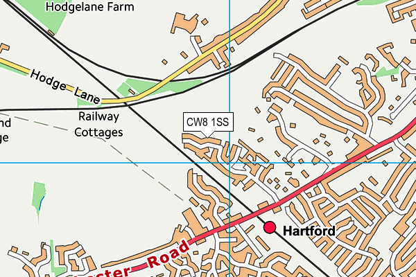 CW8 1SS map - OS VectorMap District (Ordnance Survey)