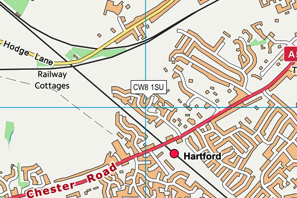 CW8 1SU map - OS VectorMap District (Ordnance Survey)