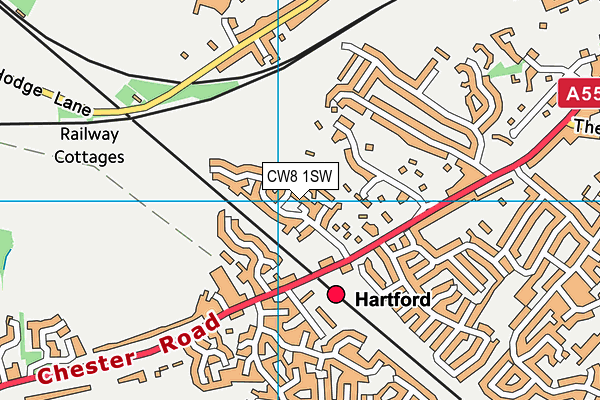 CW8 1SW map - OS VectorMap District (Ordnance Survey)