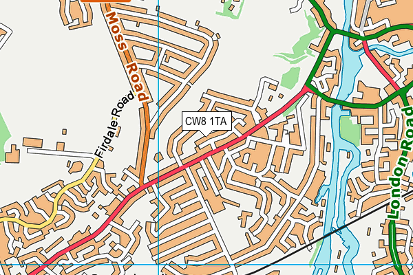 CW8 1TA map - OS VectorMap District (Ordnance Survey)