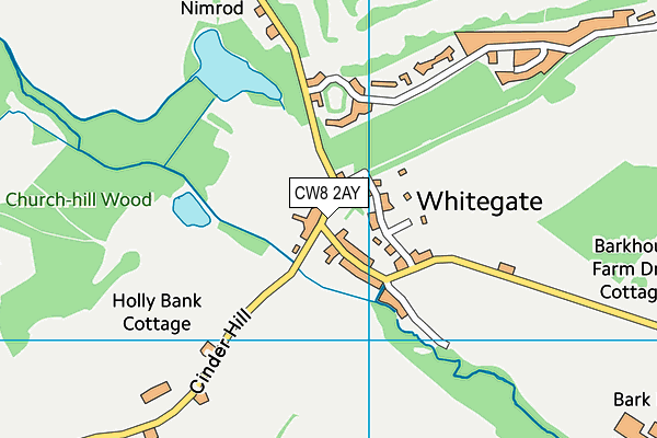 Whitegate CofE Primary School map (CW8 2AY) - OS VectorMap District (Ordnance Survey)
