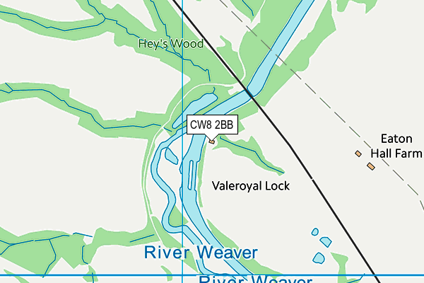 CW8 2BB map - OS VectorMap District (Ordnance Survey)