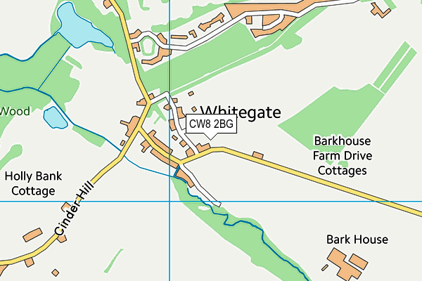 CW8 2BG map - OS VectorMap District (Ordnance Survey)