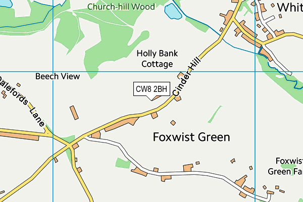 CW8 2BH map - OS VectorMap District (Ordnance Survey)