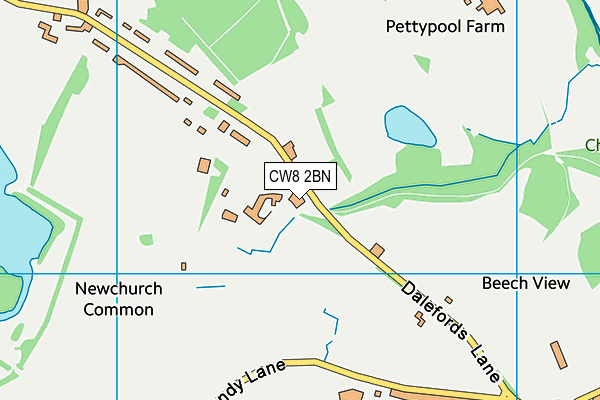 CW8 2BN map - OS VectorMap District (Ordnance Survey)