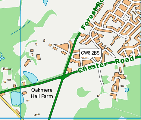 CW8 2BS map - OS VectorMap District (Ordnance Survey)