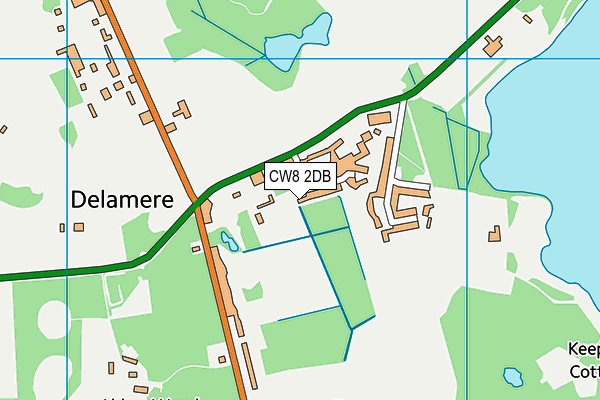 CW8 2DB map - OS VectorMap District (Ordnance Survey)
