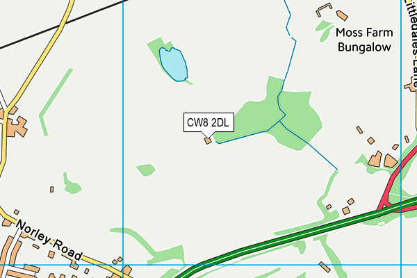 CW8 2DL map - OS VectorMap District (Ordnance Survey)