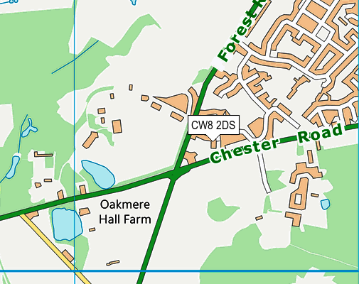 CW8 2DS map - OS VectorMap District (Ordnance Survey)