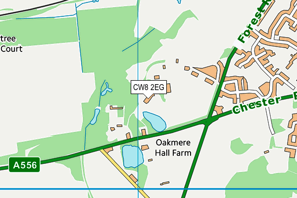 CW8 2EG map - OS VectorMap District (Ordnance Survey)