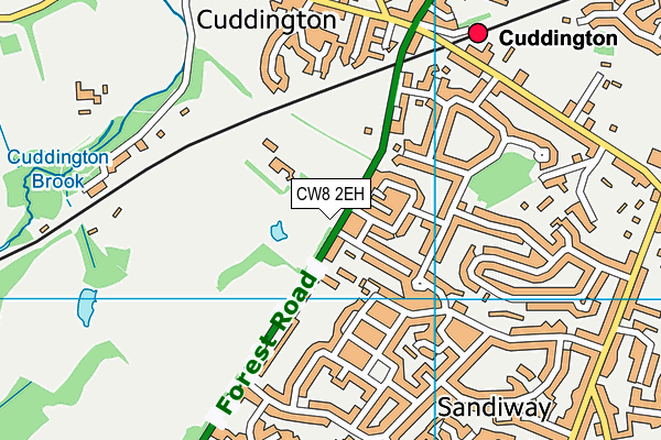 CW8 2EH map - OS VectorMap District (Ordnance Survey)