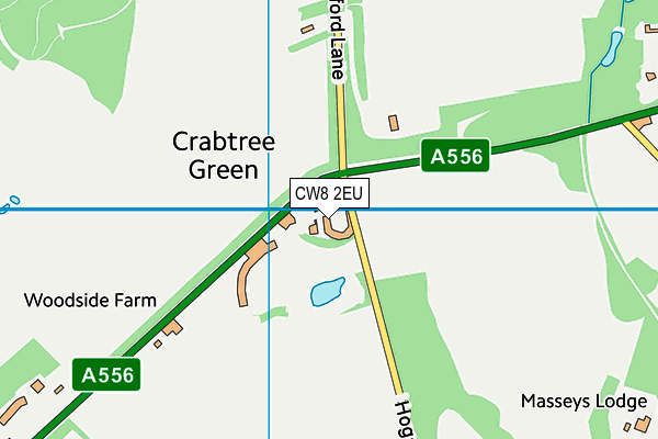 CW8 2EU map - OS VectorMap District (Ordnance Survey)