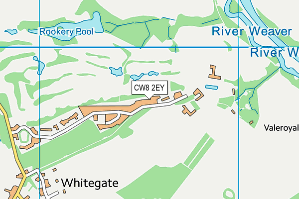 CW8 2EY map - OS VectorMap District (Ordnance Survey)