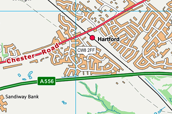 CW8 2FF map - OS VectorMap District (Ordnance Survey)